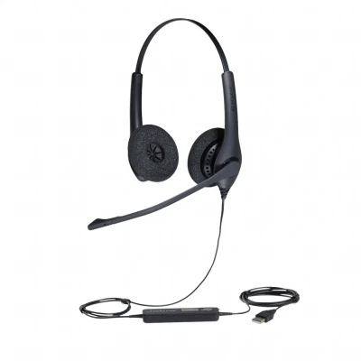 Afbeelding van Randapparaten: Headsets: Jabra Biz 1500 Duo USB Headset Bedraad Hoofdband Kantoor/callcenter Type A Bluetooth Zwart