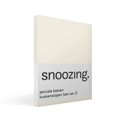 Afbeelding van Snoozing Kussenslopen Set van 2 Percale katoen 60x70 cm Ivoor