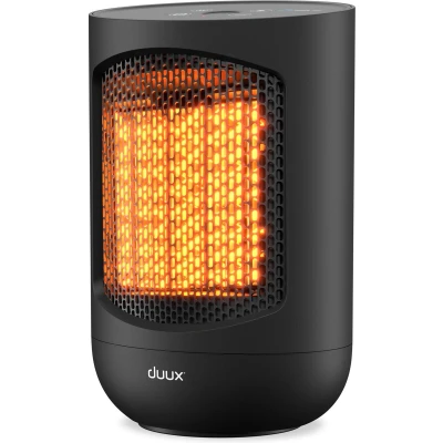Afbeelding van Duux Zone Keramische kachel Elektrische 1500 Watt Ventilatorkachel met 3 standen, Thermostaat en Oscillatie IP21 Certificering Zwart