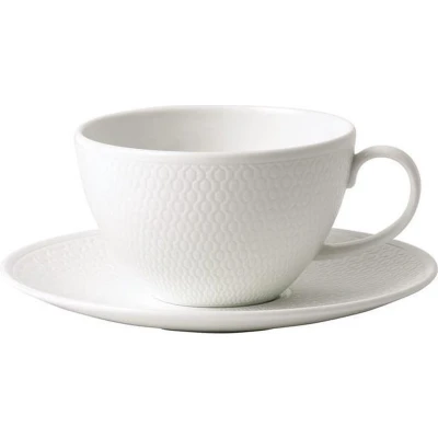 Afbeelding van Wedgwood Gio Kop En Schotel 26 Cl Gebroken Wit