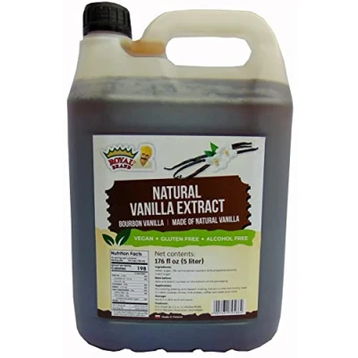 Image de Royal Brand Extrait naturel de vanille / sans alcool bourbon végétalien gluten 5 litres