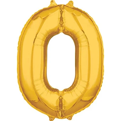 Afbeelding van Amscan Folieballon 0 Junior 93 X 134 Cm Goud