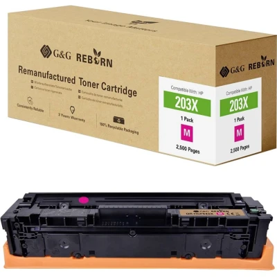 Afbeelding van G&amp;G Toner vervangt HP 203X Compatibel Magenta 2500 bladzijden Reborn remanufactured 21268