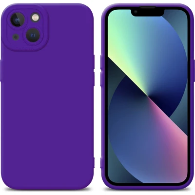 Afbeelding van Cadorabo Hoesje geschikt voor Apple iPhone 14 in Fluid DONKER PAARS Beschermhoes gemaakt van flexibel TPU silicone Cover Case
