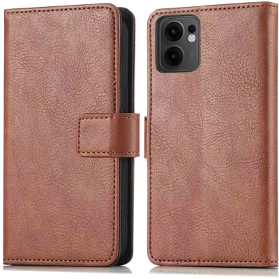 Afbeelding van imoshion Hoesje Geschikt voor Oppo Reno 13 Luxe Bookcase Bruin