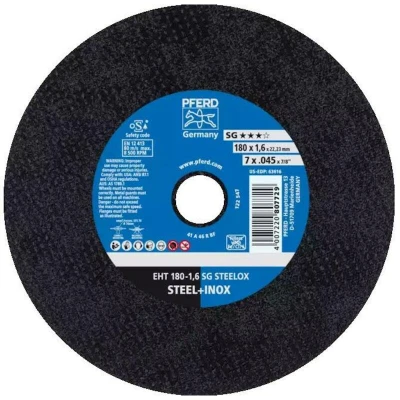 Afbeelding van PFERD SG STEELOX 61326410 Doorslijpschijf recht 180 mm 25 stuk(s) RVS, Staal