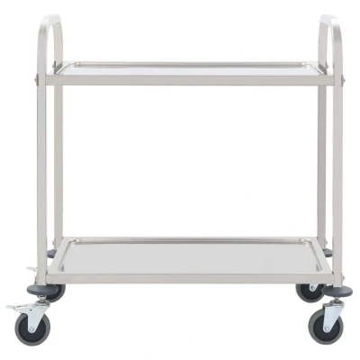 Afbeelding van Keukentrolley 2 laags 96,5x55x90 cm roestvrij staal