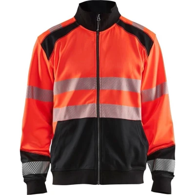 Afbeelding van Blaklader Sweatshirt hele rits High Vis 3558 2528 Rood/Zwart L