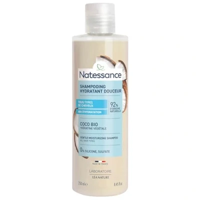 Afbeelding van NATESSANCE Veelvuldig gebruik shampoo 100 ml Keratine van kokos en groenten Extra zacht glanzend