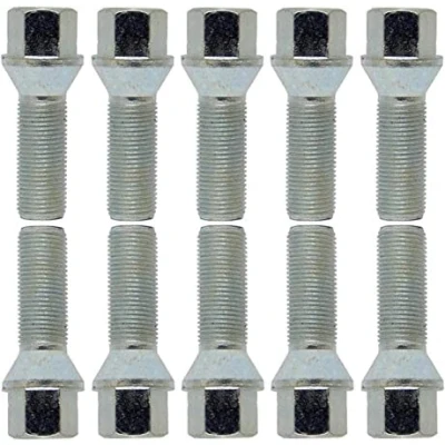 Afbeelding van 10 stuks zilveren conische wielbouten M12 x 1,5 45 mm