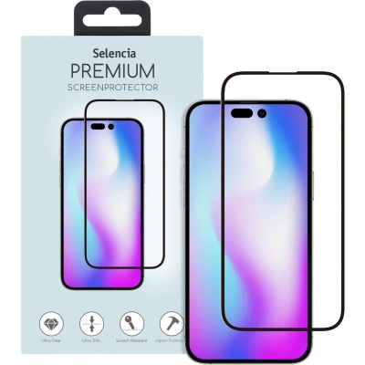 Afbeelding van Selencia Screenprotector Geschikt voor iPhone 14 Pro Tempered Glass Gehard Glas Premium