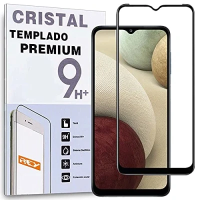 Afbeelding van 3D gehard glas voor Samsung Galaxy A12 M12, zwart, premium displaybeschermfolie, rondom bescherming, 3D, 4D, 5D