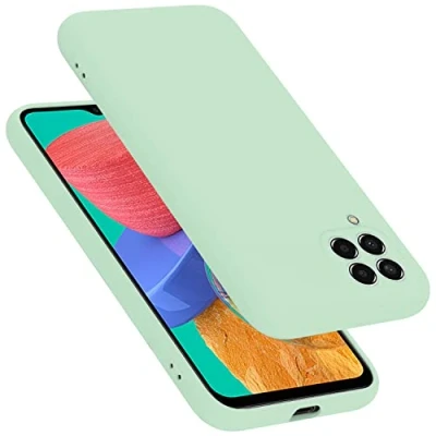 Afbeelding van Cadorabo Hoesje geschikt voor Samsung Galaxy M33 5G in LIQUID LICHT GROEN Beschermhoes gemaakt van flexibel TPU silicone Case Cover