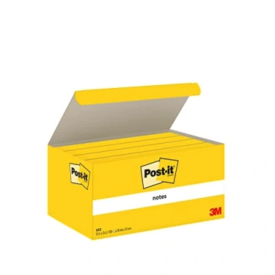 Afbeelding van Post it Notes, 38 x 51 mm, geel, blok van 100 vel, 12 blokken