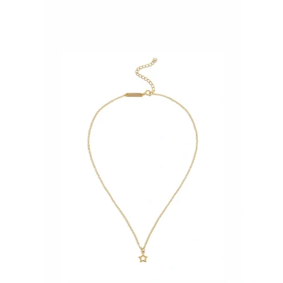 Afbeelding van SINGULARU halsketting You&#039;re a Star van 925 zilver met 18kt of rhodium vergulde afwerking stermotief 8 x mm en fijne ketting lengte 40 cm damessieraden, Eén