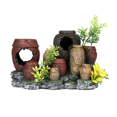 Afbeelding van Aqua Della Aquariumdecoratie Vissen Potlery 19x10x12cm 1st