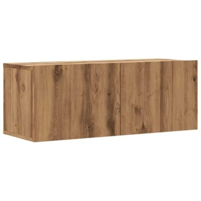 Afbeelding van vidaXL Tv wandmeubel 80x30x30 cm bewerkt hout artisanaal eikenkleurig