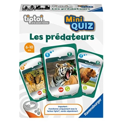 Afbeelding van Ravensburger Tiptoi® Mini Quiz interactief spel roofdieren educatieve elektronische spelletjes zonder scherm in het Frans Kinderen vanaf 6 jaar 00086