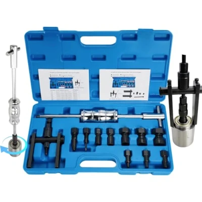 Afbeelding van XSTARYE Binnenlagertrekker voor fiets met traagheidshamer en trekker twee armen, binnen blind gat, wiellagertrekker, set 8 klemklemmen (8 32 mm)