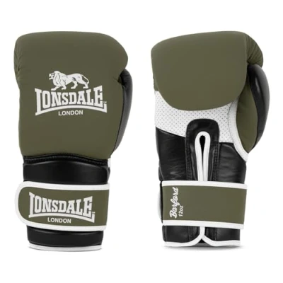 Afbeelding van Lonsdale Barford Bokshandschoenen leer olijf/zwart/wit 35,5 g