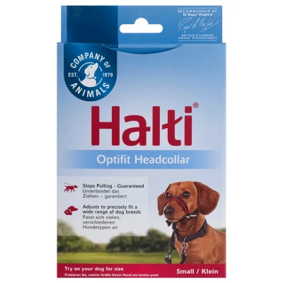 Afbeelding van Halti Optifit Headcollar Zwart Hondenopvoeding Small