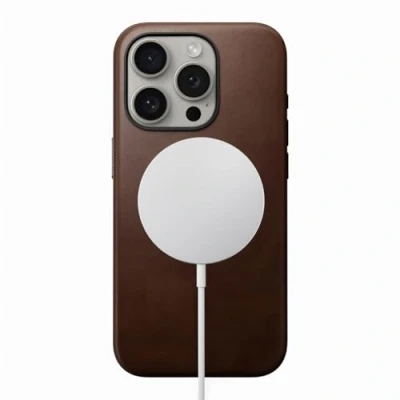 Afbeelding van Nomad Modern Leren Case iPhone 16 Pro Bruin NM01696285