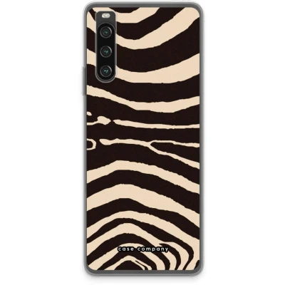 Afbeelding van Case Company® hoesje geschikt voor Sony Xperia 10 IV Arizona Zebra Soft Cover Telefoonhoesje Bescherming aan alle Kanten en Schermrand