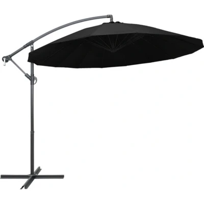 Afbeelding van Zweefparasol met aluminium paal 3 m zwart