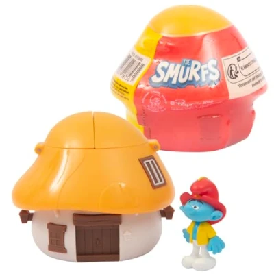 Afbeelding van Les Schtroumpfs, Huis met 1 figuur, 5,5 cm, model Smurf, voor kinderen vanaf 3 jaar, PUF383