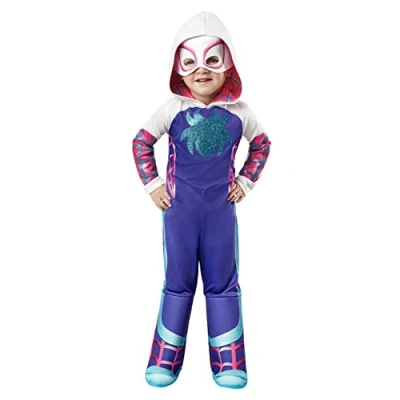 Afbeelding van RUBIE&#039;S Officieel Marvel Spidey kostuum en zijn ongelooflijke Ghost Spider vrienden voor kinderen van 2 tot 3 jaar, World Book Day