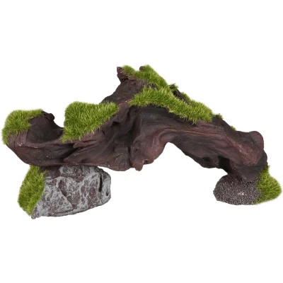 Afbeelding van Aquarium decoratie Kozma stronk + mos 17 x 4 8 cm