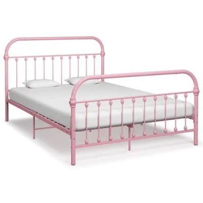 Afbeelding van Bedframe metaal roze 140x200 cm
