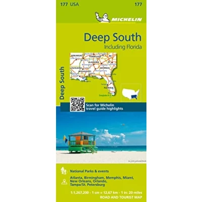 Afbeelding van Michelin USA Deep South Including Florida Map 177