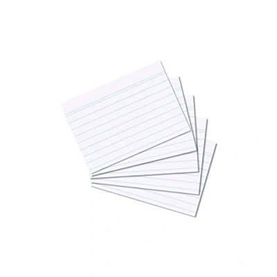 Image de Pqt de 100 fiches bristol 170g format a8 ligné blanc herlitz 10621464