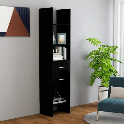 Afbeelding van Boekenkast 40x35x180 cm spaanplaat zwart
