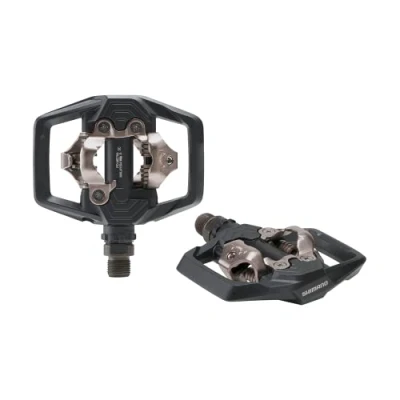 Image de Pedale vtt automatique shimano pd me700 double enclenchement avec plateforme noire cales (paire)