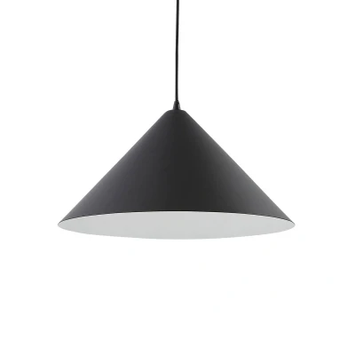 Afbeelding van Lindby hanglamp Clarine, zwart/wit, Ø 50 cm, metaal