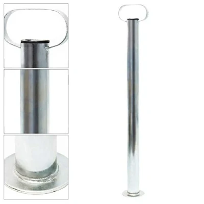 Afbeelding van WilTec Standaard voor aanhanger, bevestigingsbeugel 700 mm x Ø 48 mm, met handgreep, stabilisatiefoot