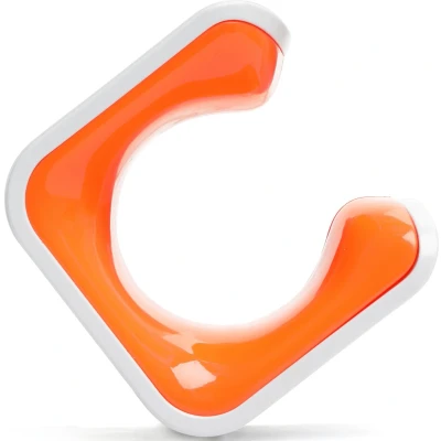 Afbeelding van Clug MTB Fiets Clip voor de muur Wit/Oranje