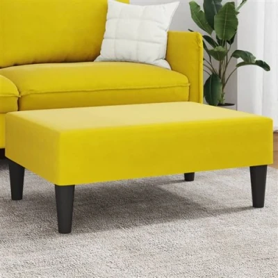 Afbeelding van Voetenbank 77x55x31 cm fluweel geel