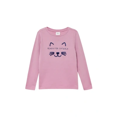 Afbeelding van s.Oliver MIT Artwork Longsleeve voor kinderen, Maat: 128/134, Pink