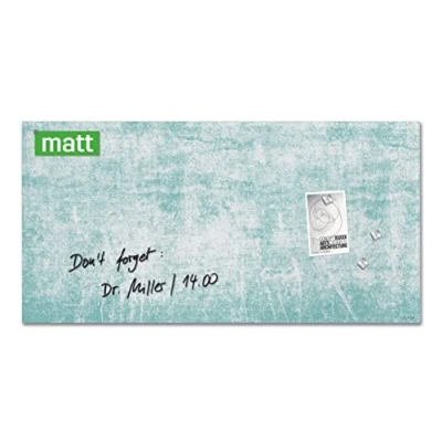 Afbeelding van Sigel glasmagneetbord Artverum 91x46cm turquiose muurmotief SI GL287