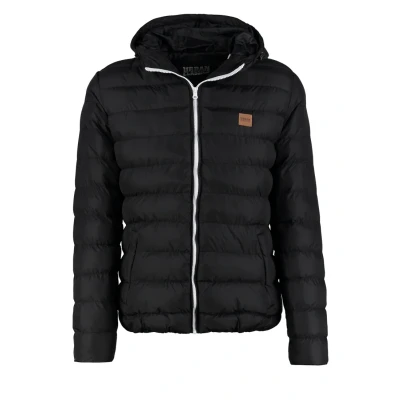 Afbeelding van Urban Classics Basic Bubble Jacket Winterjas, Heren, Maat: Large, Black/white/black