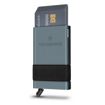Afbeelding van VICTORINOX Smart Card Portemonnee 2 in 1 met multifunctioneel gereedschap, 10 functies, gemaakt Zwitserland, kaarthouder geldlint, Sharp Grey