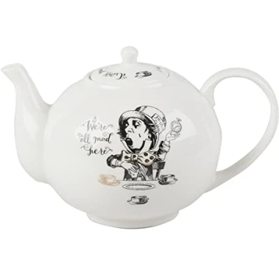 Afbeelding van V&amp;A Alice in Wonderland theepot geschenkdoos, fijn porselein, wit, 1,1 liter (6 kopjes)