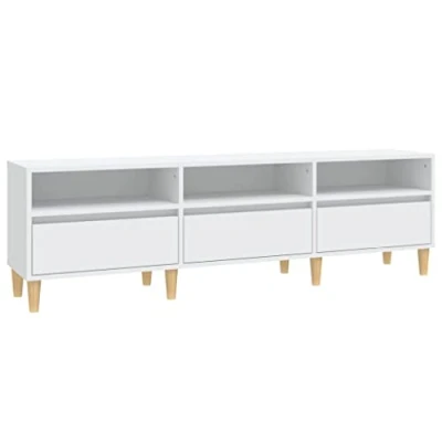 Image de vidaXL Meuble TV blanc 150x30x44,5 cm bois d&#039;ingénierie831268