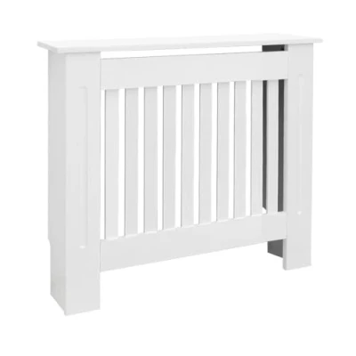 Afbeelding van Radiatorbekleding landelijke stijl wit, 78x19x82 cm, gemaakt van MDF gelakt