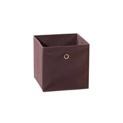 Image de Boîte de rangement en tissu l 32 x P H cm Marron