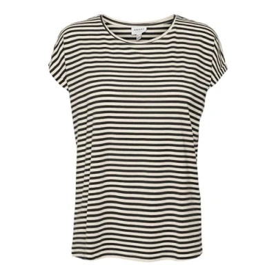Afbeelding van Vero Moda Vmava Tshirt print Black/Pristine, Dames, Maat: Small, Black/pristine
