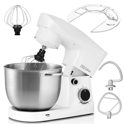 Afbeelding van Zeegma Planeet Easy Keukenmachine 1500W Planetaire Rotatie 5,2L Mengkom 15 in 1 Deksel 3 Opzetstukken